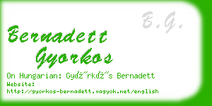 bernadett gyorkos business card